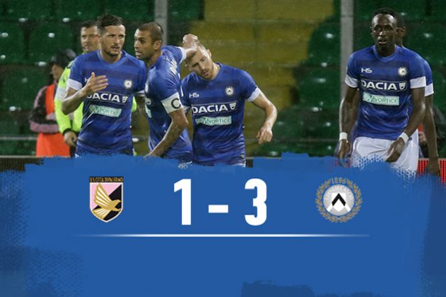 Udinese batte Palermo 3-1